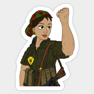 kurdish pride. a YPG warrior. kurdistan. Sticker